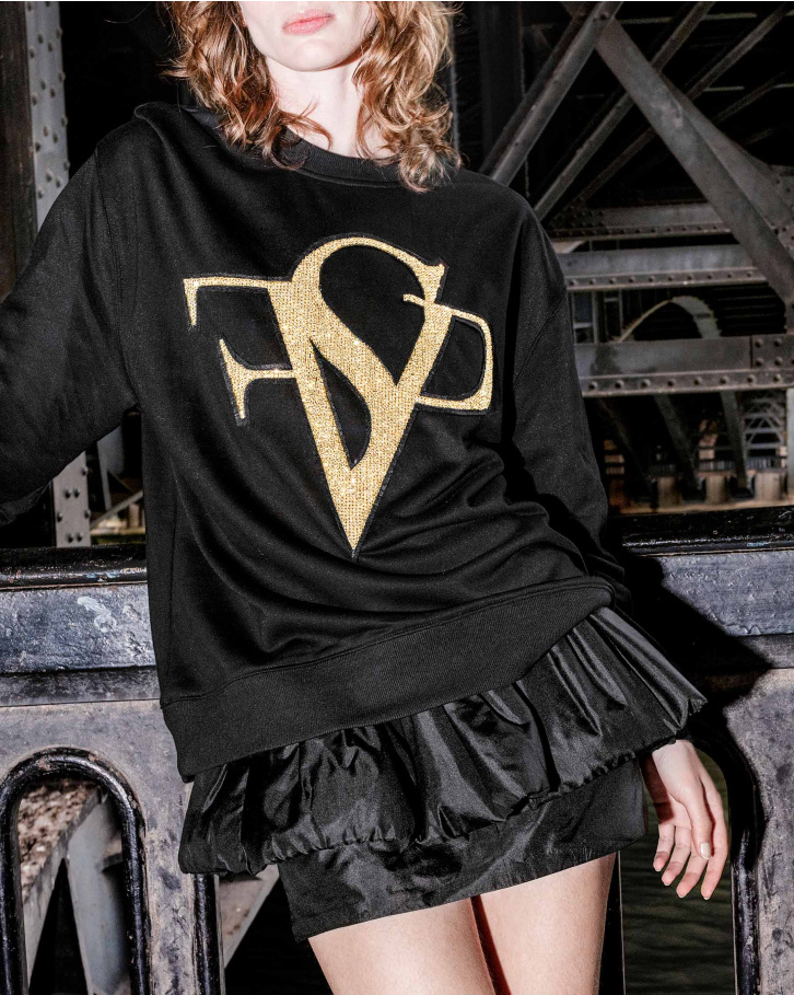 Black FSP Logo Cashmere Jumper