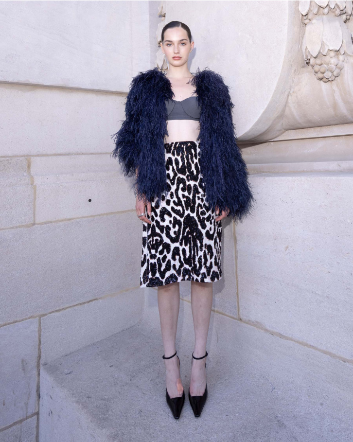 Sahara Black and White Animal Print Skirt