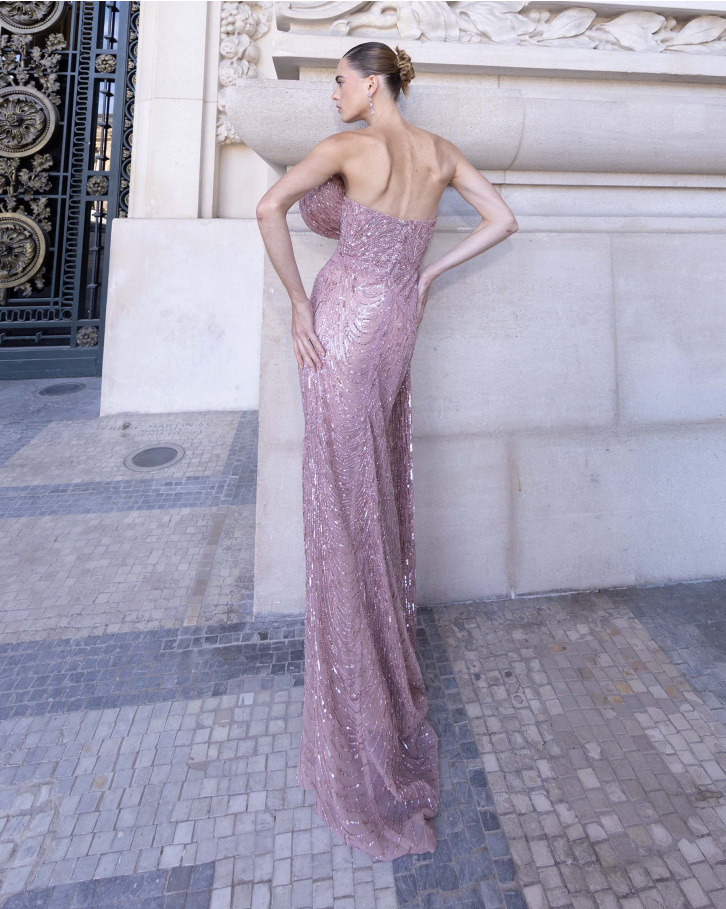 Isadora Dusty Pink Embellished Gown