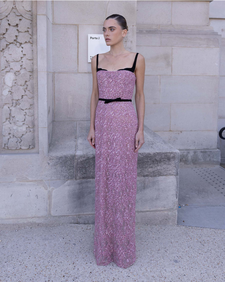 Nathalia Pink Embellished Gown