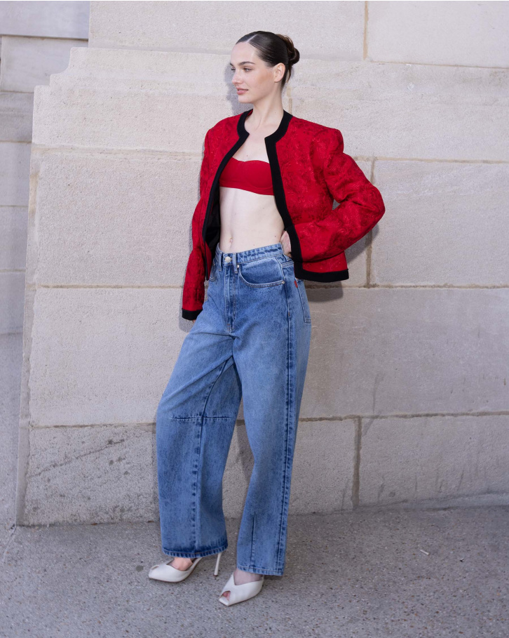 Ember Red Embroidered Jacket