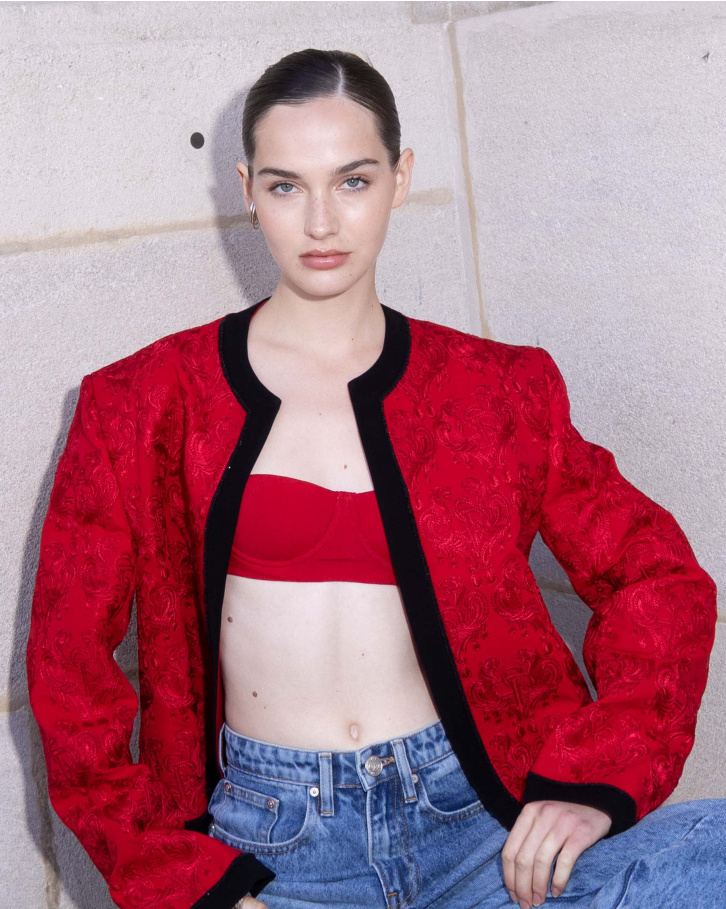Ember Red Embroidered Jacket