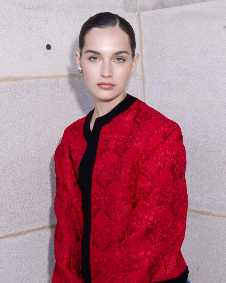 Ember Red Embroidered Jacket