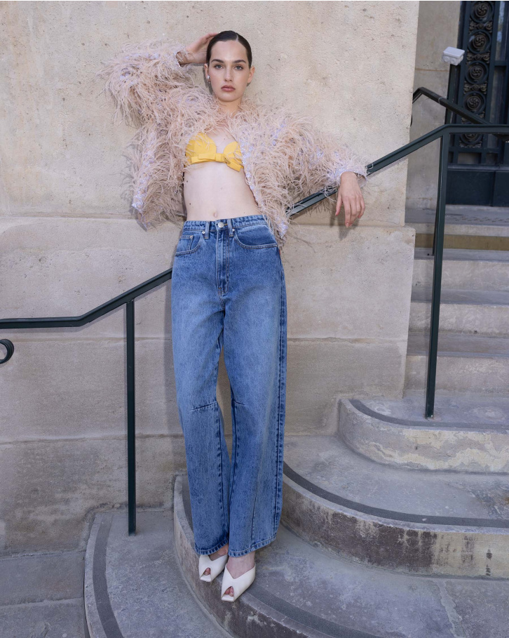 Giselle Beige and Silver Embellished Jacket