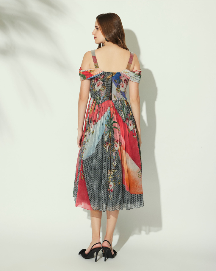 Tropical Mirage midi dress