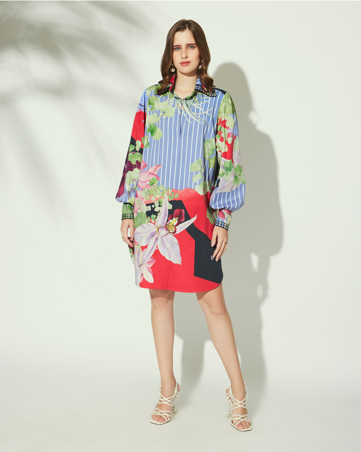 Orchid Stripe shirt dress