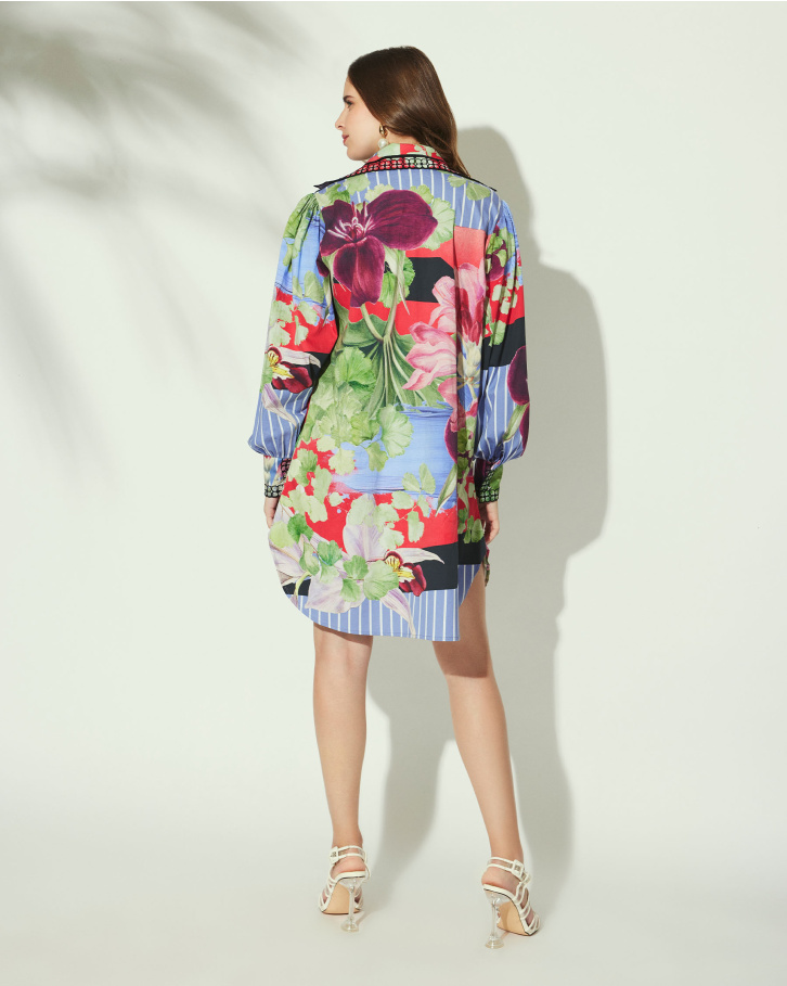 Orchid Stripe shirt dress