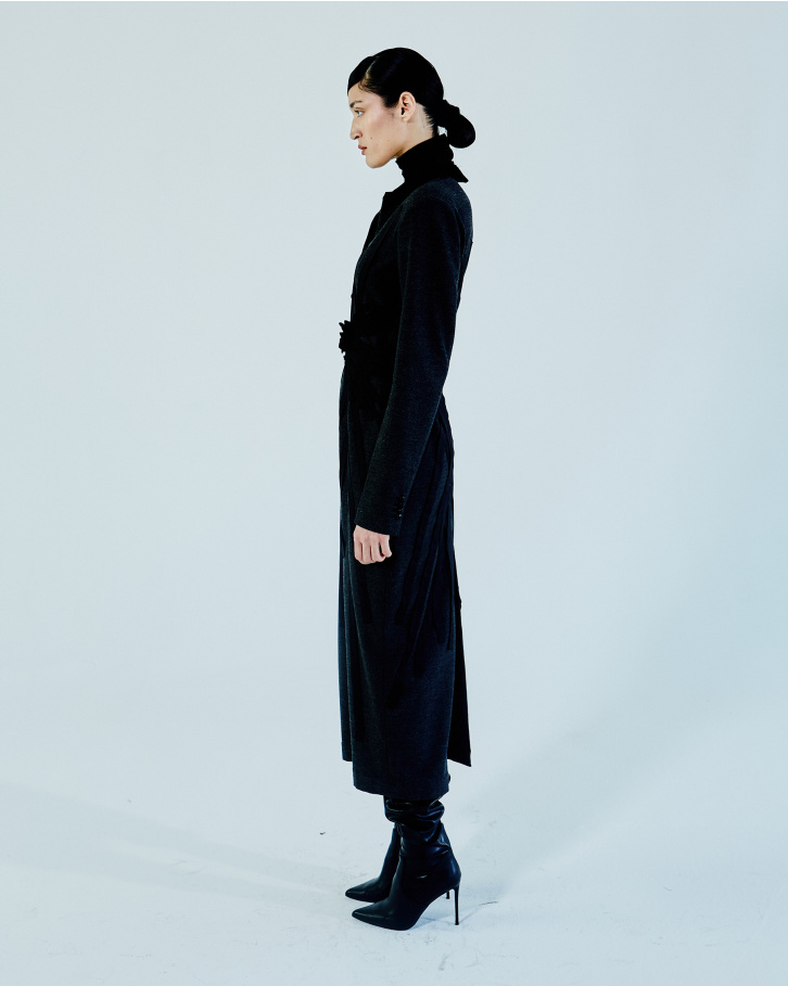 Dark grey trench dress