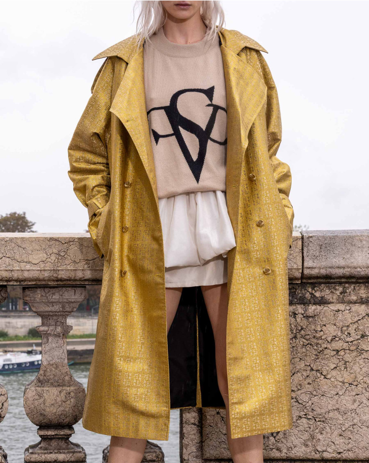 Beige FSP Monogrammed Cashmere Jumper