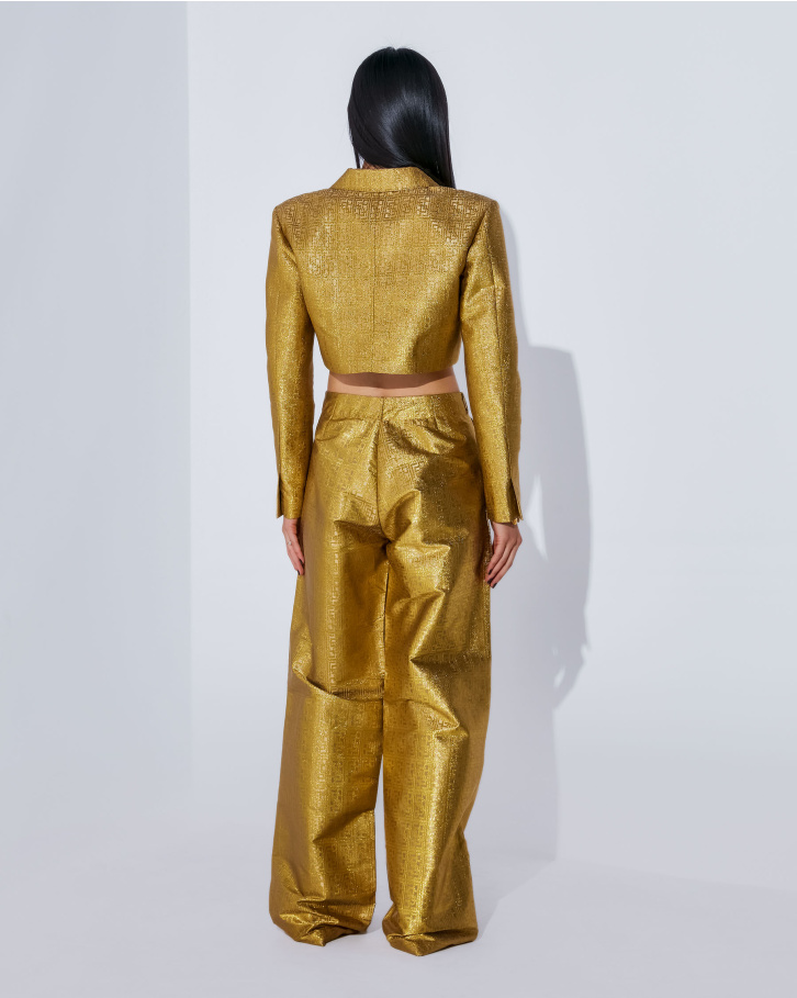 Golden cropped jacket