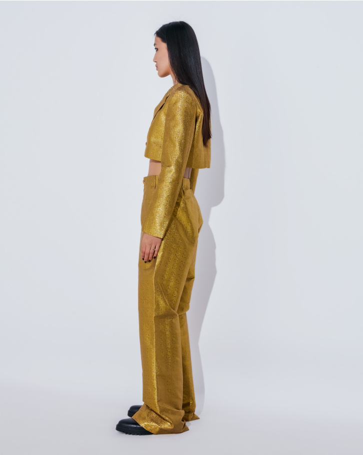 Golden cropped jacket