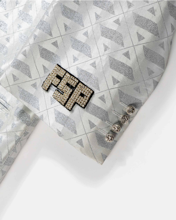 Snow white FSP embellished blazer