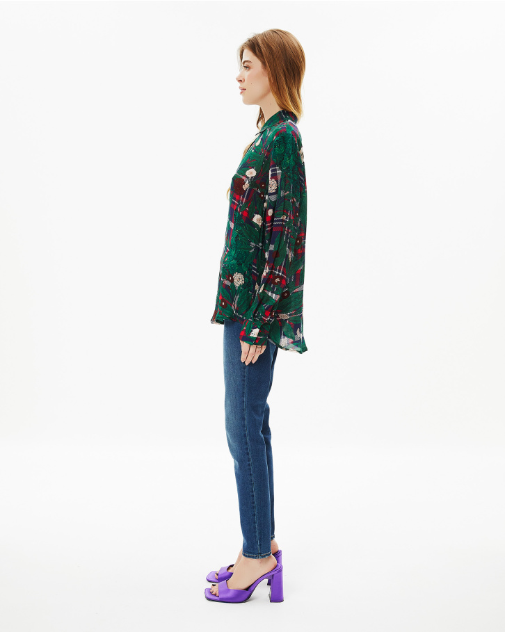 Gingham Floral Shirt