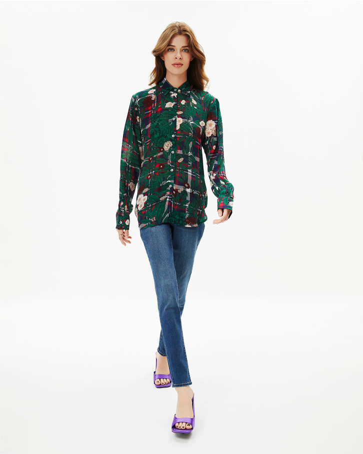 Gingham Floral Shirt