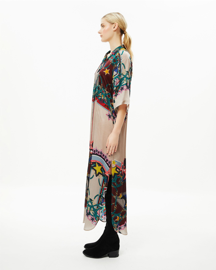 Gleam Long Shirt Dress
