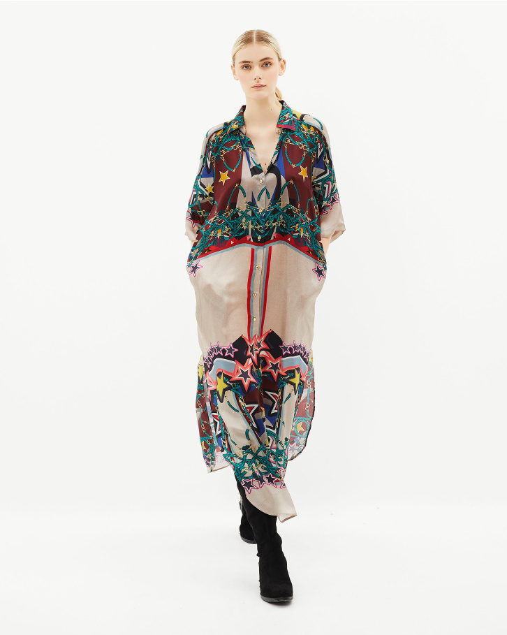 Gleam Long Shirt Dress