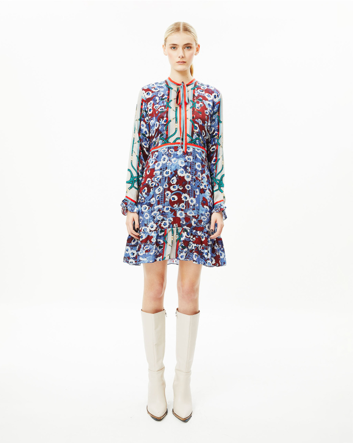 Blue Bloom Short Dress