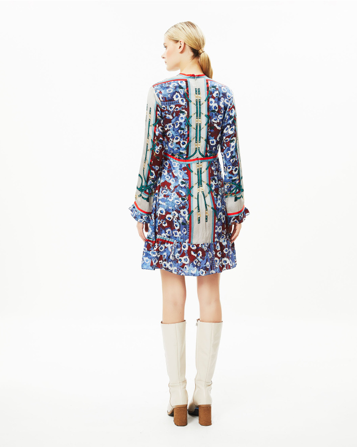 Blue Bloom Short Dress