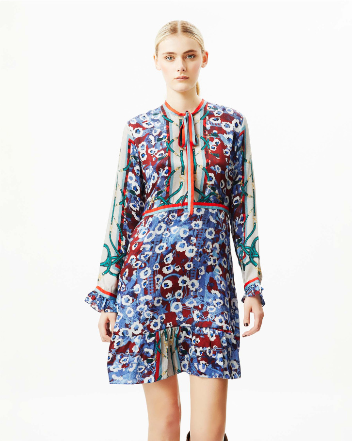 Blue Bloom Short Dress