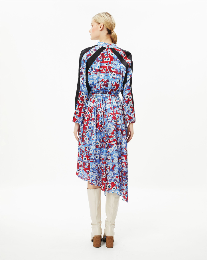 Blue Bloom Midi Dress