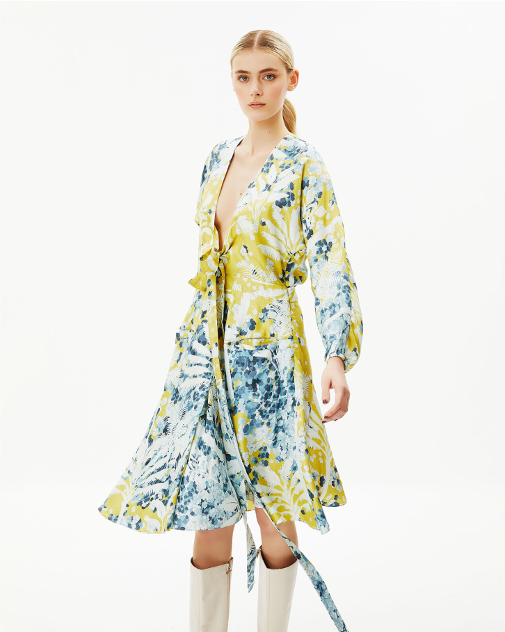 Yellow Divine Midi Dress