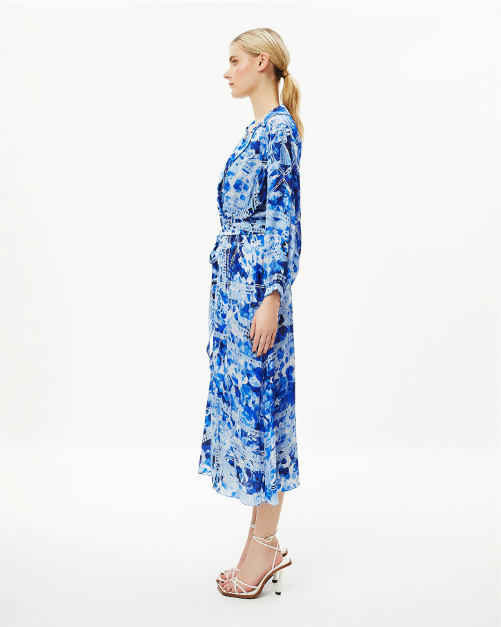 Indigo Blue Wrap Dress