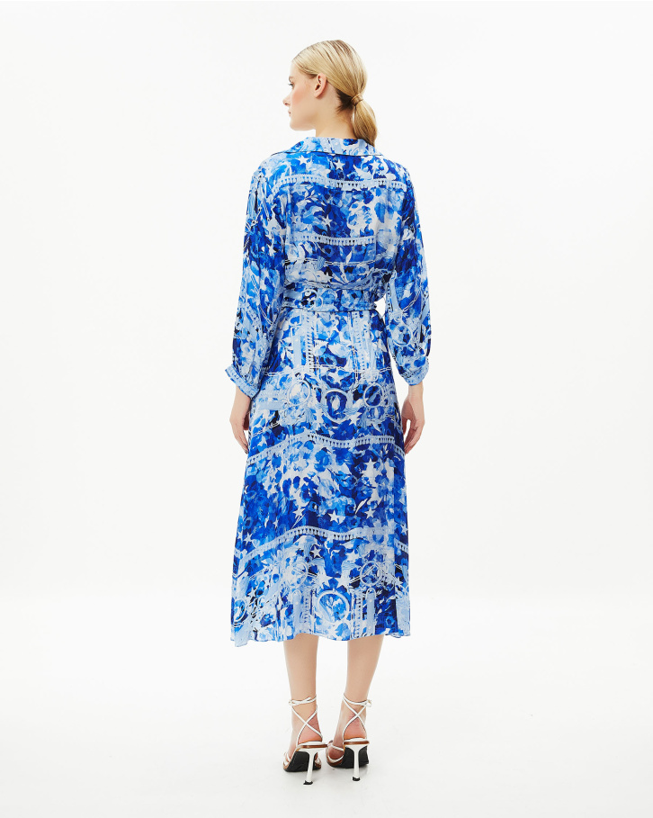 Indigo Blue Wrap Dress