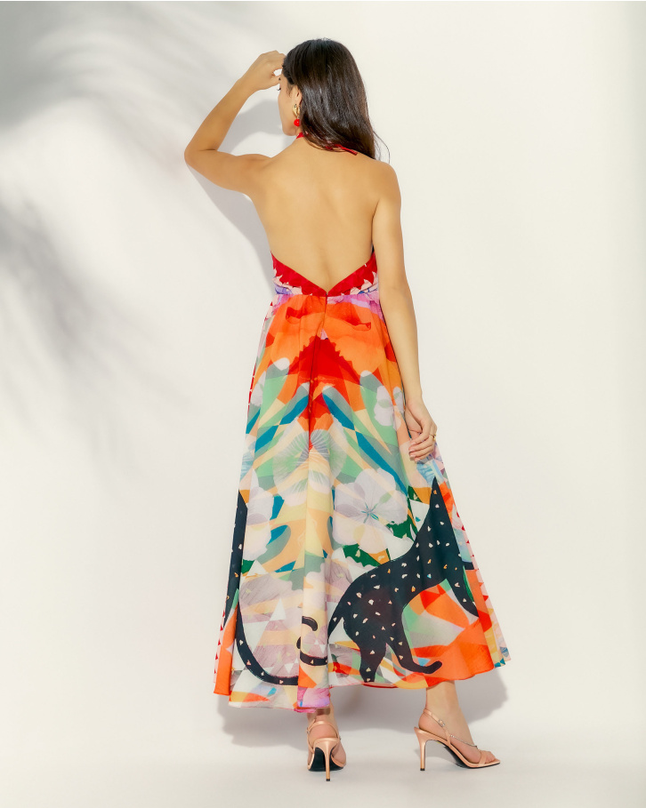 Feline Beauty Maxi dress