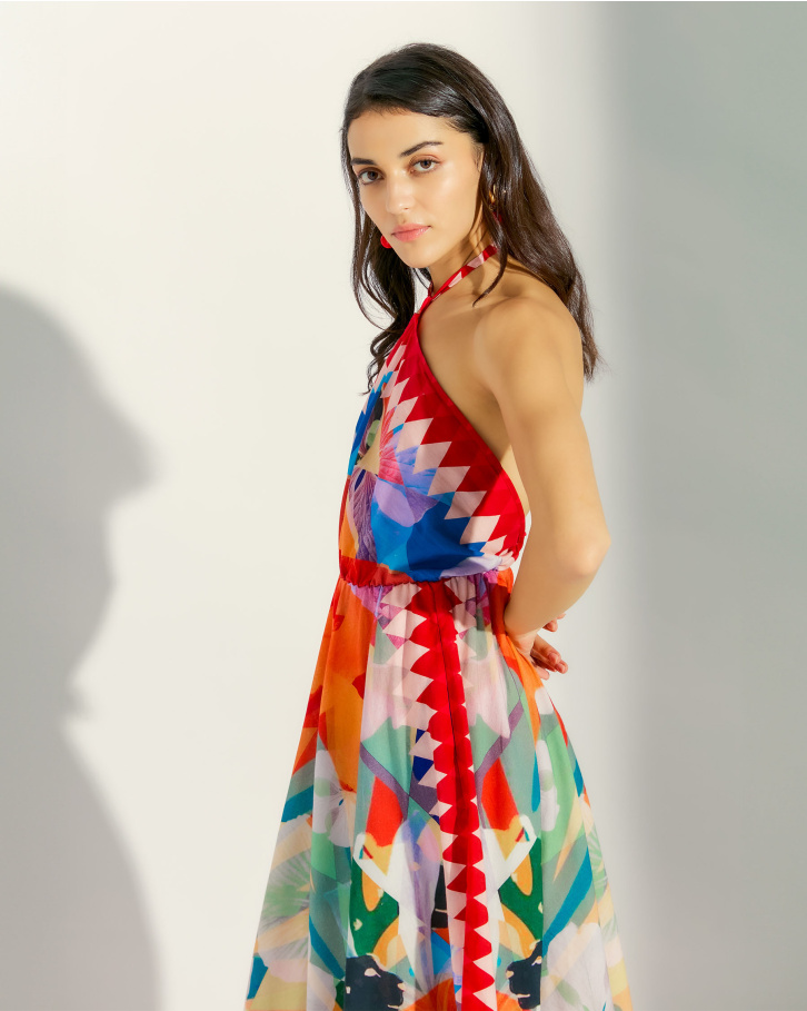 Feline Beauty Maxi dress