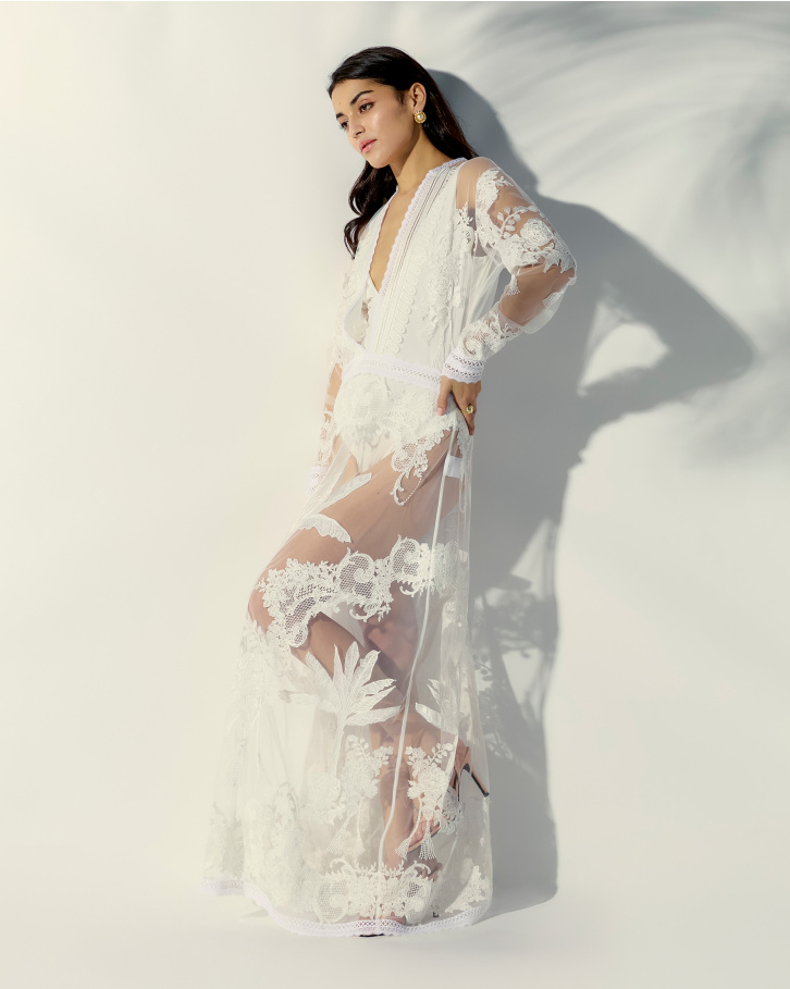 Chantilly white Maxi dress
