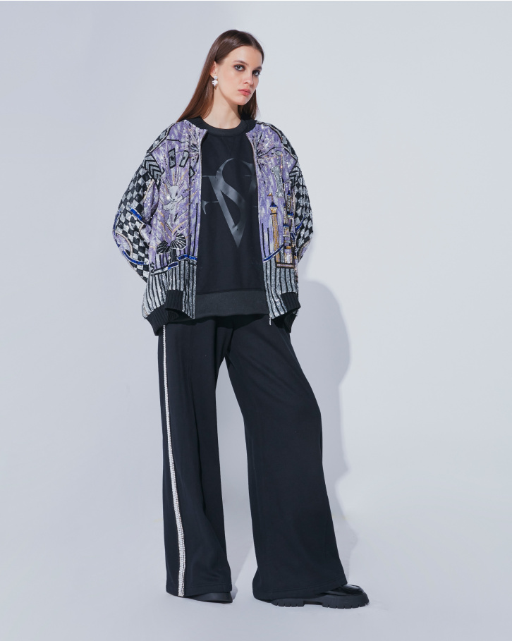 Salvo oversized hand embellished jacket