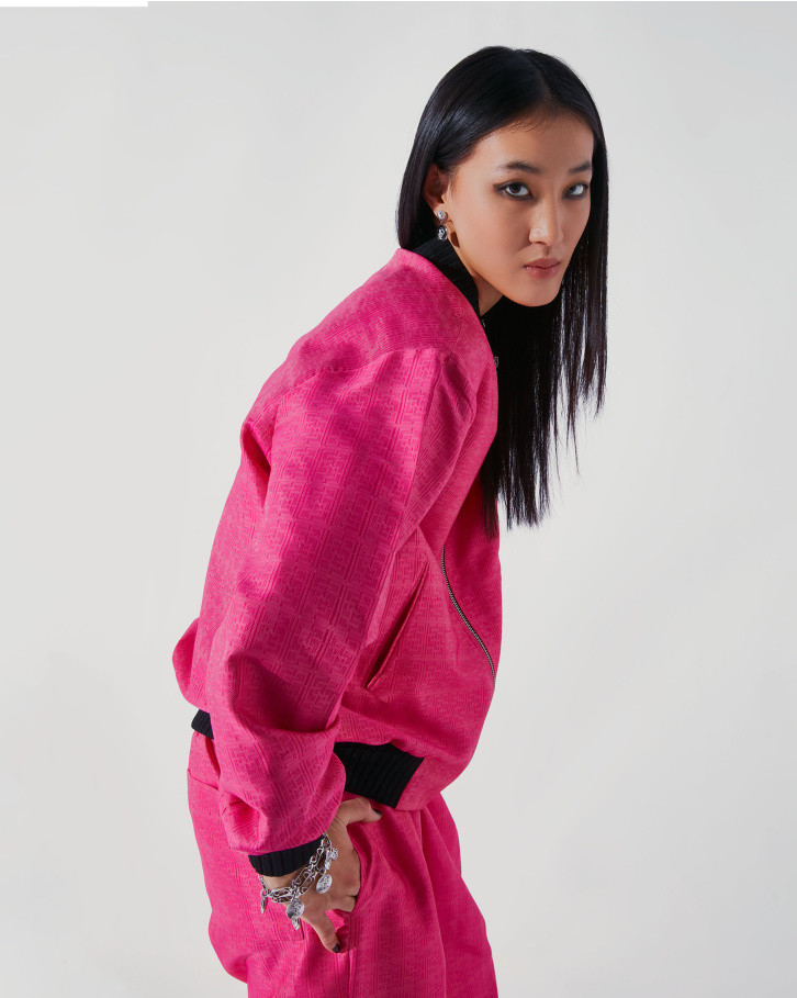 FSP Pink monogrammed bomber set