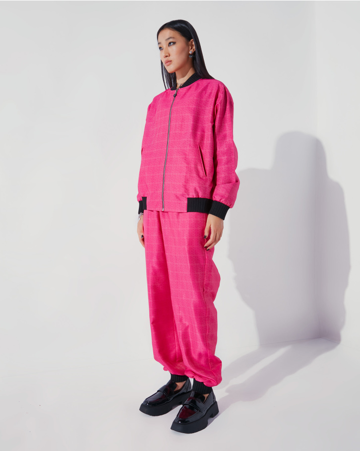 FSP Pink monogrammed bomber set