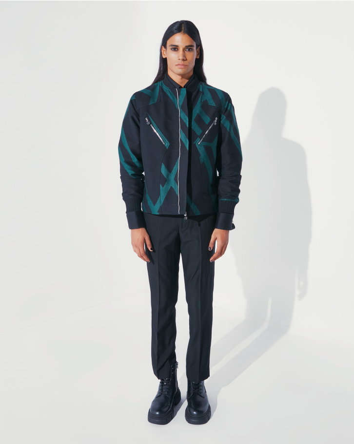 Geometric pattern rogue jacket