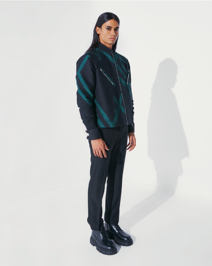 Geometric pattern rogue jacket