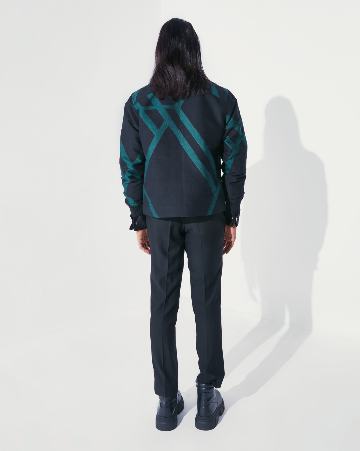 Geometric pattern rogue jacket
