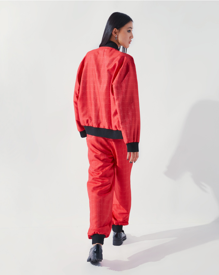FSP Red monogrammed bomber set