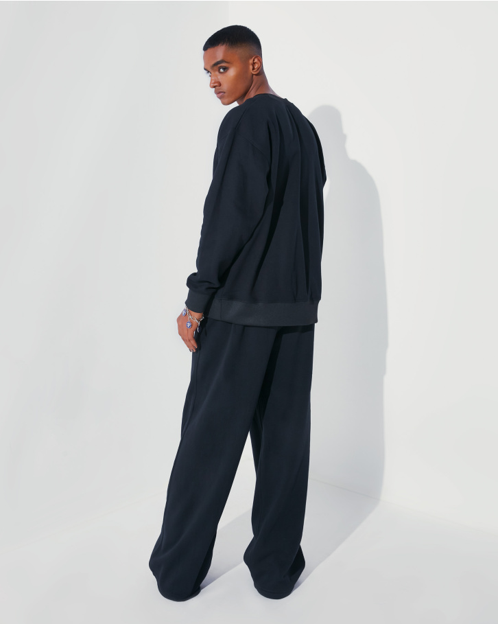 FSP blue logo-print oversized sweatshirt