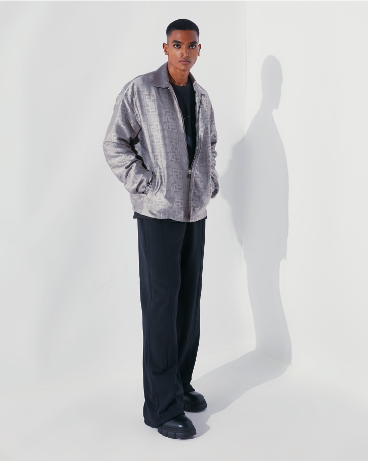 FSP monogrammed grey bomber jacket