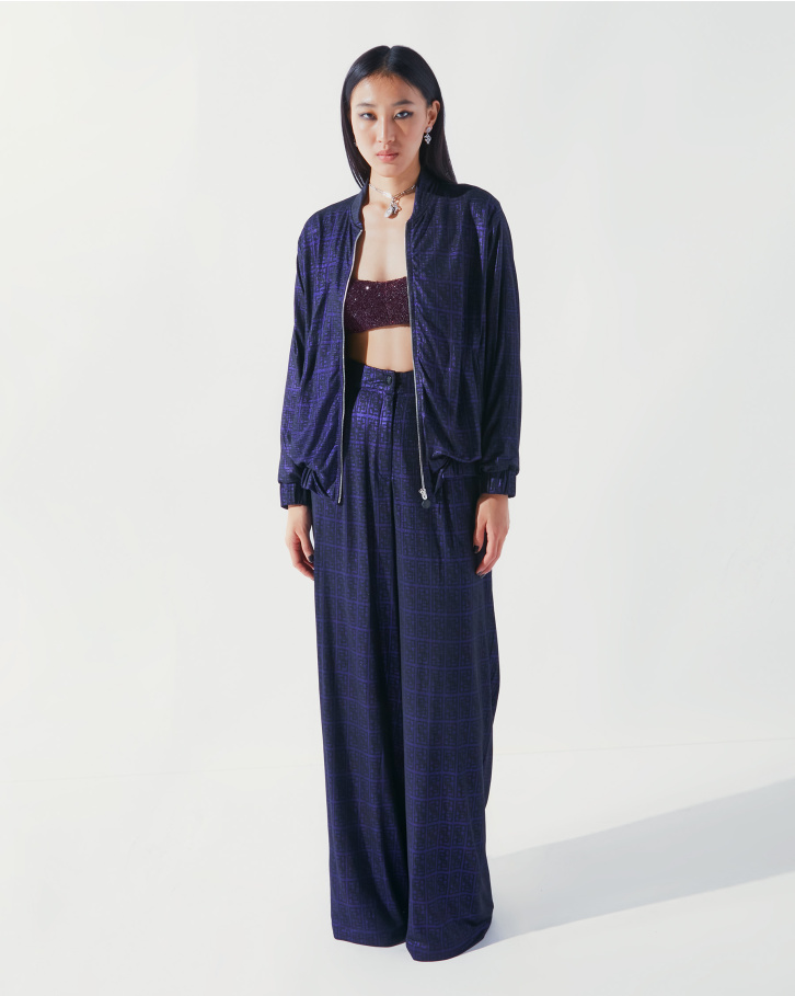 Purple FSP monogrammed bomber set