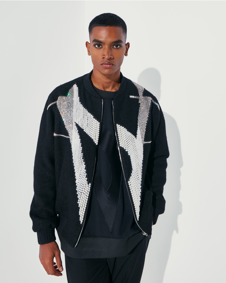 Cenda embellished fleece jacket