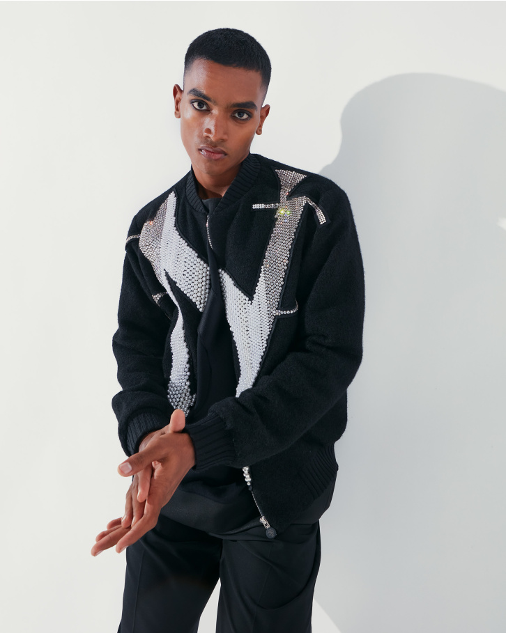 Cenda embellished fleece jacket