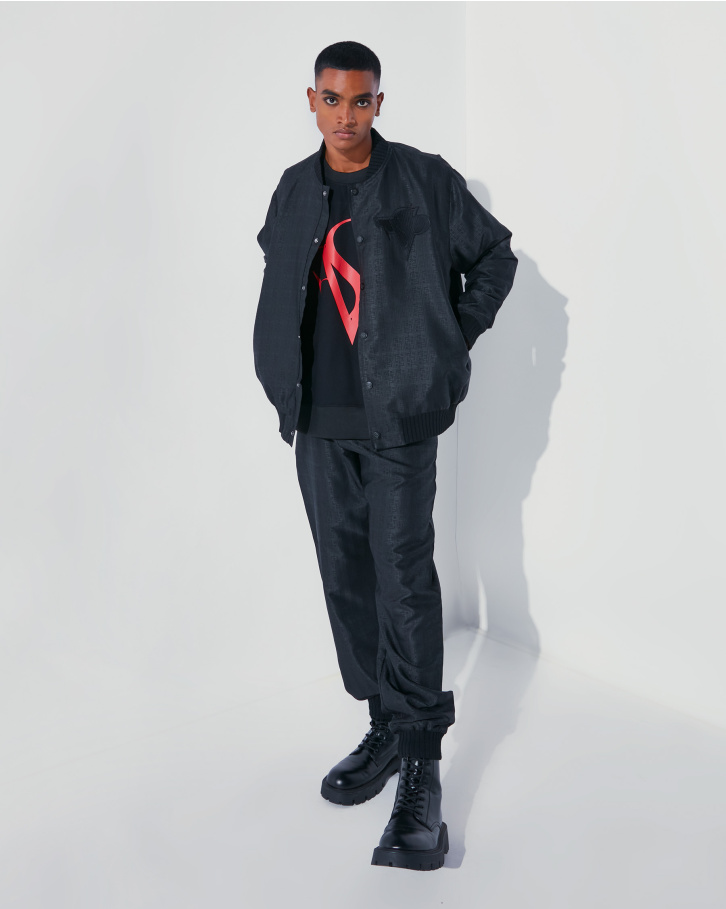 FSP monogrammed black bomber jacket 