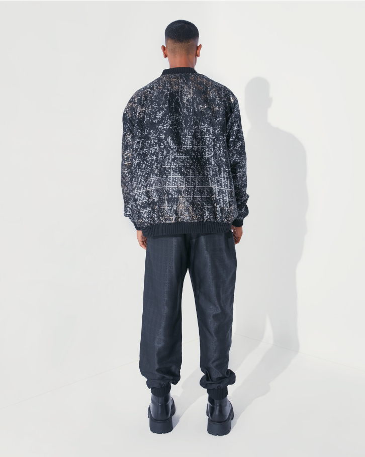 Texturised FSP monogrammed jacket