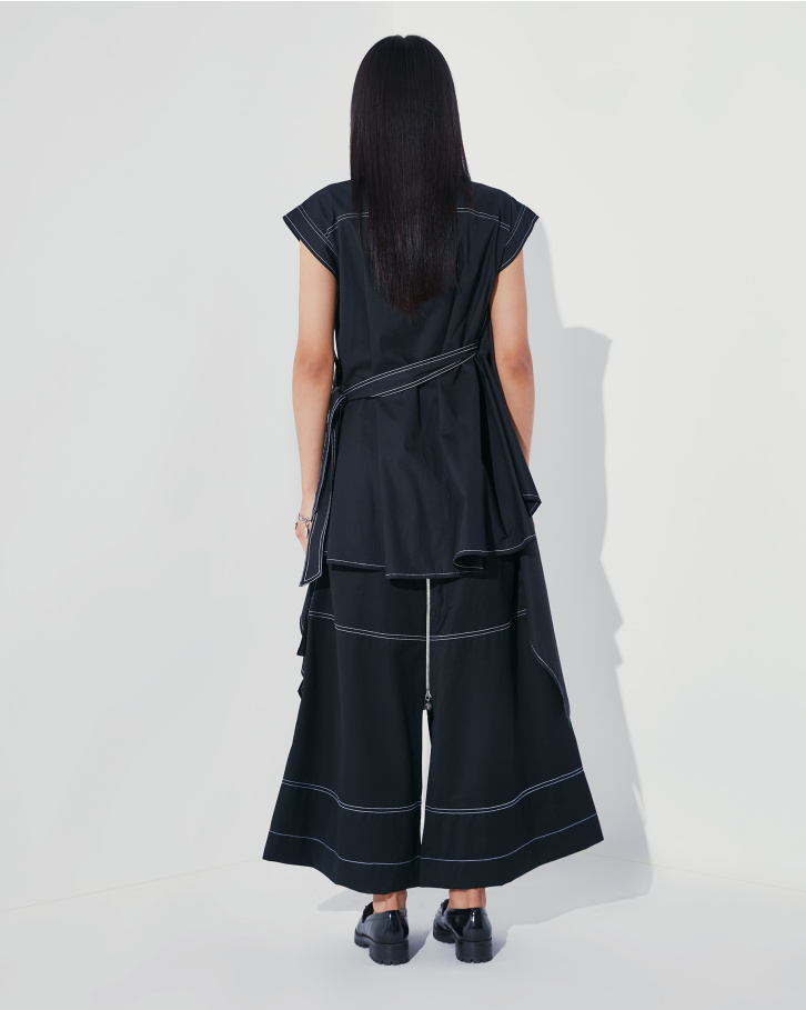 Carbon asymmetric long shirt