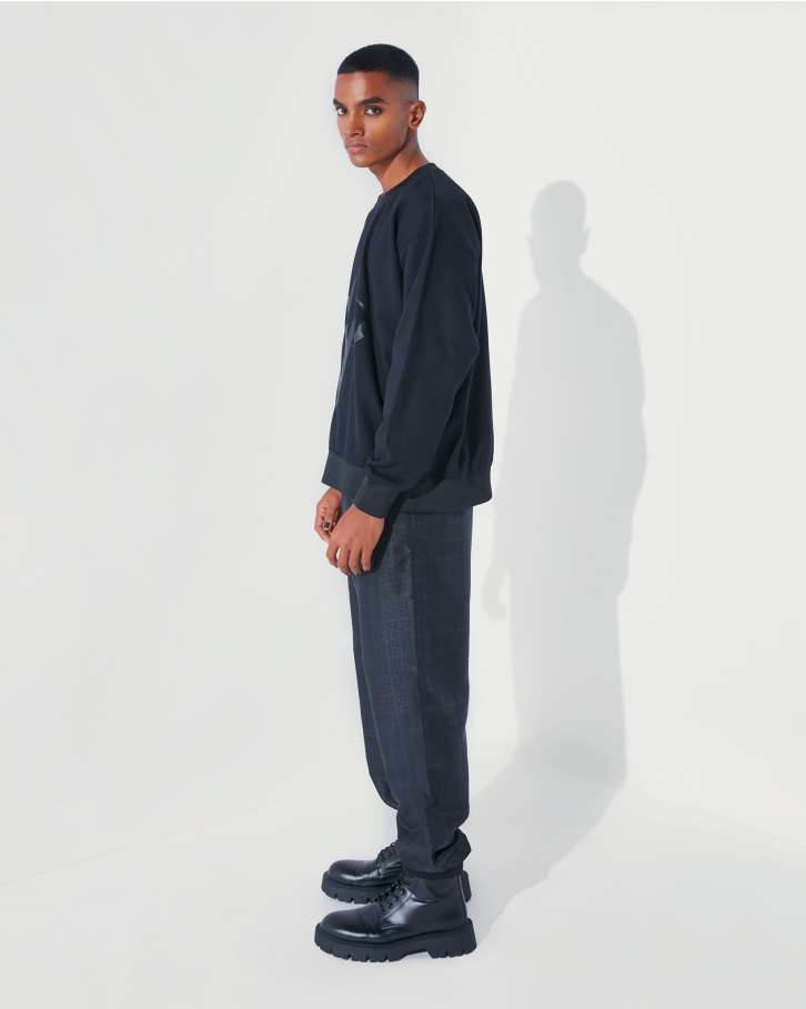 FSP black logo-print oversized sweatshirt