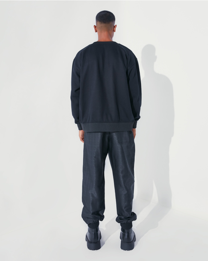 FSP black logo-print oversized sweatshirt