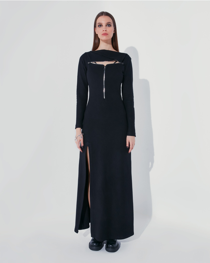 Greca jersey long dress