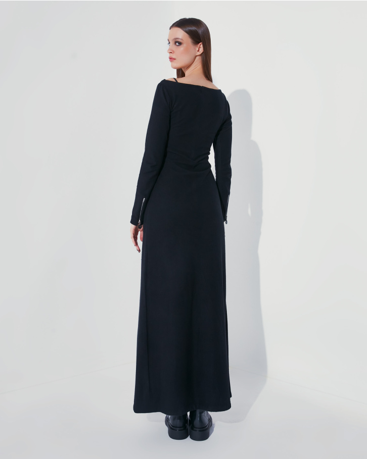 Greca jersey long dress