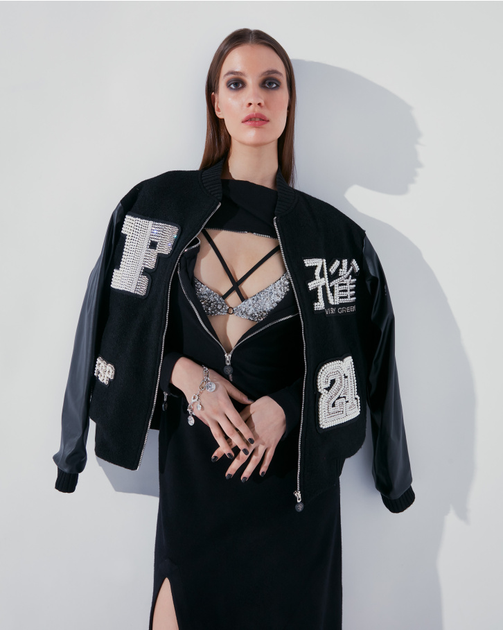 Tova fleece embellished jacket